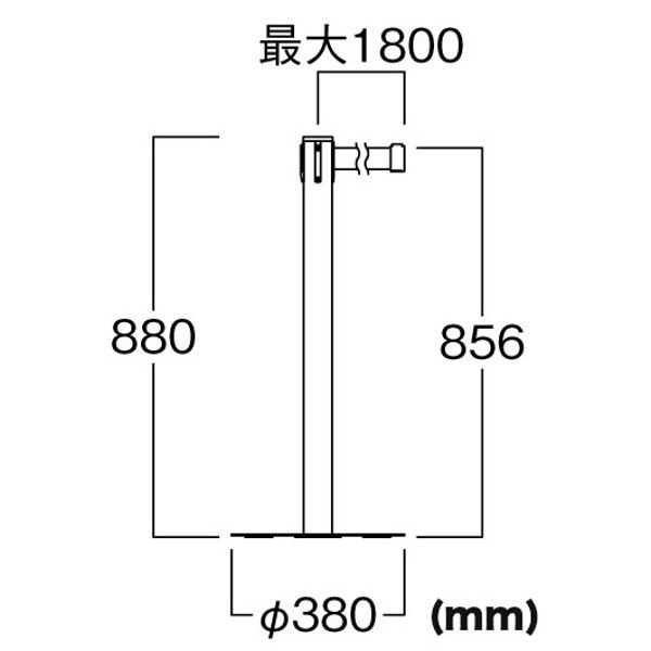 河淳 ベルトバリアA20KB 黒塗装タイプ 赤ベルト 1台 （直送品） - アスクル