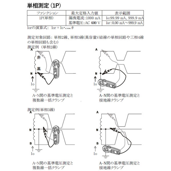 三和電気計器 I0Rリーククランプメータ IOR500 1台 - アスクル