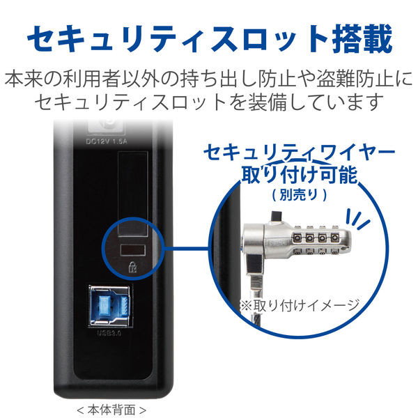 HDD (ハードディスク) 外付け 4TB USB3.0 暗号化 ブラック ELD-EEN040UBK エレコム 1台