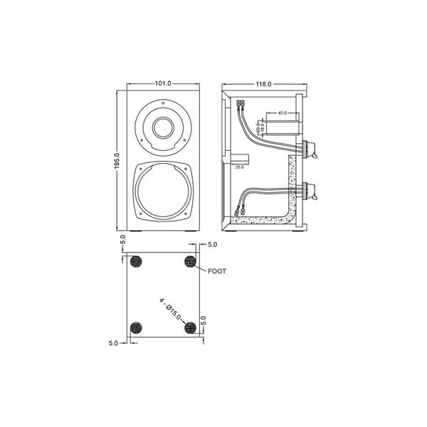 FOSTEX 2Wayスピーカーボックス / P802-E