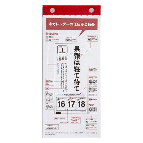 高橋書店 【2023年版】日めくり型 ことわざカレンダー A4変型