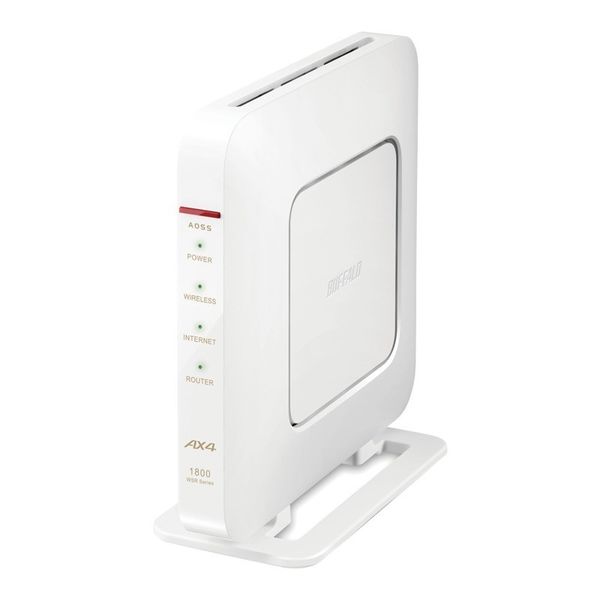 バッファロー 無線LAN親機（Wi-Fiルーター）11ax/WiFi6/1201+573Mbps/WSR-1800AX4S/DWH