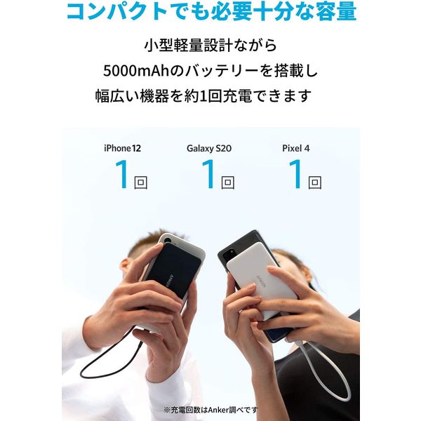 Anker モバイルバッテリー 5000mAh A×1 C×1 PowerCore III 5000 A1217N21 1個 アンカー