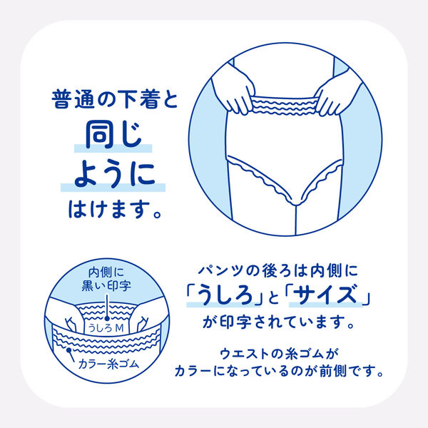 アテント うす型パンツ 下着気分 シンプルホワイト M｜介護用品