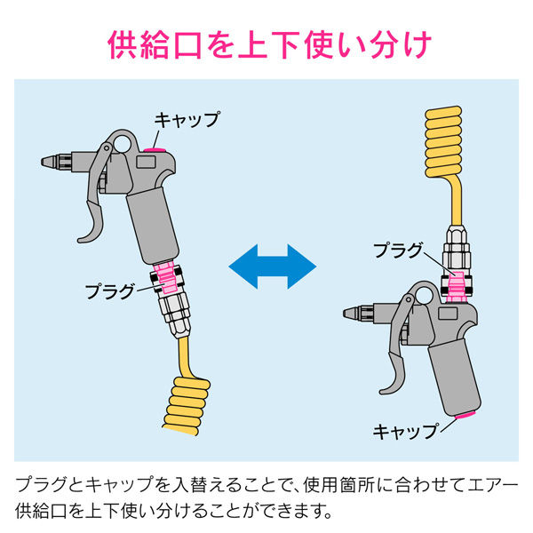 カクダイ ガオナ エアブローガン 掃除 跳ね返り減少 上下接続 カクダイ ガオナ エアブローガン 掃除 跳ね返り減少 上下接続