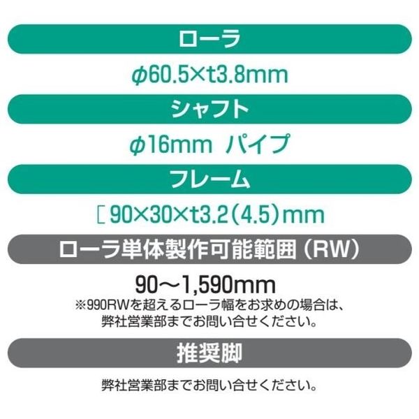 オークラ輸送機 ローラーコンベヤ MMR500150X3000B 1P（直送品） オークラ輸送機 MMR500150X3000B