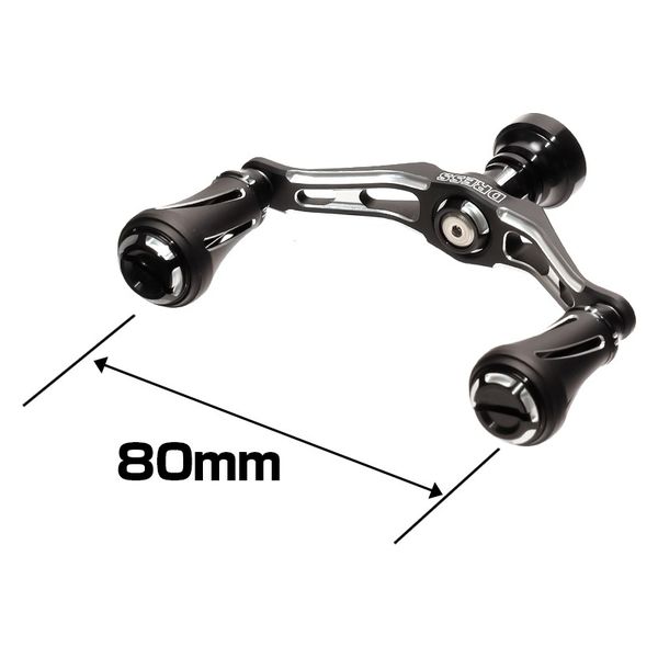 ライラクス カスタムハンドル W VERTEX 80mm 左右共用 ダイワ チタン