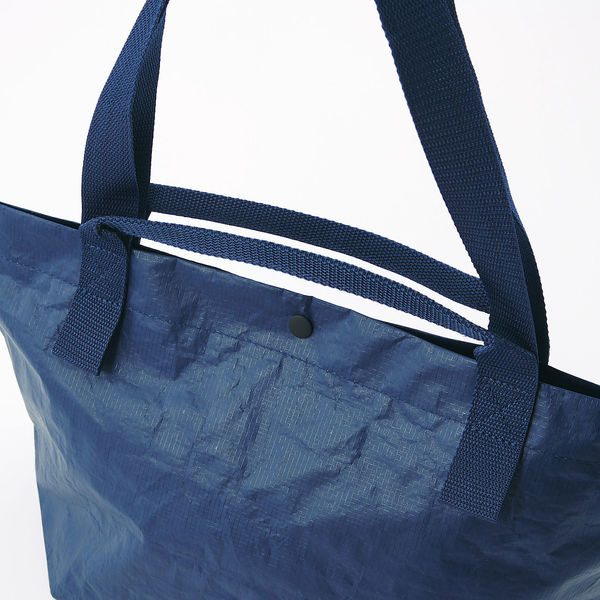 無印良品 ナイロン 買い物バッグ エコバッグ ネイビー 2個セット - バッグ