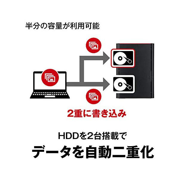 NAS】ネットワーク接続HDD（4TB×2ドライブ） - PC周辺機器