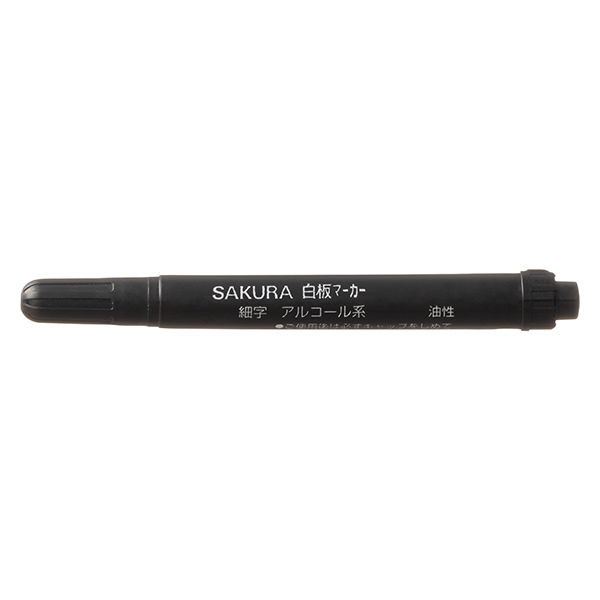 サクラクレパス イレーザーキャップ付白板マーカー 黒 WBK-SG#49