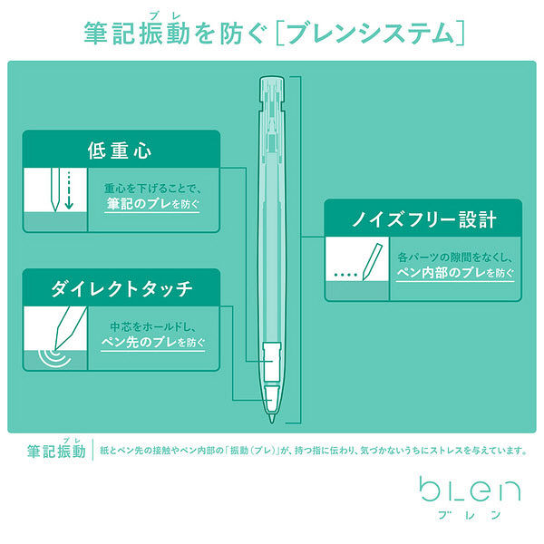 ボールペン替芯 ブレン単色用 NC-0.7mm芯 青 10本 RNC7-BL