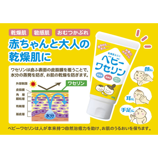 ベビーワセリン 100g 1本 健栄製薬 アスクル