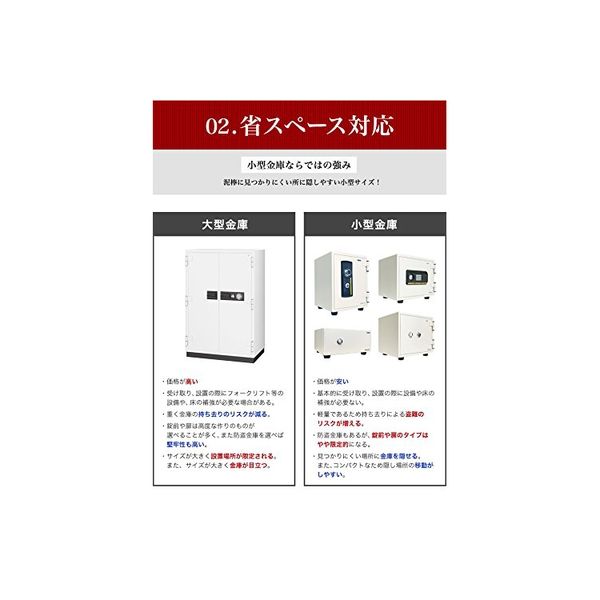 ネットフォース 金庫 横型 テンキー式 21.6L ホワイト 幅416