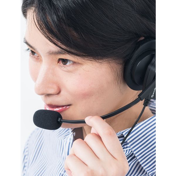 サンワダイレクト コールセンター用ヘッドセット/マイク搭載/RJ サンワダイレクト コールセンター用ヘッドセット/マイク搭載/RJ