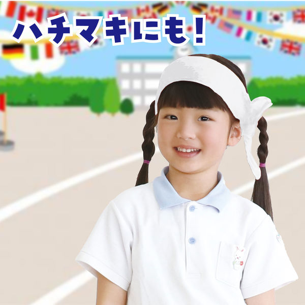 アーテック バンダナ 無地 白 1617 1セット(6枚)（直送品