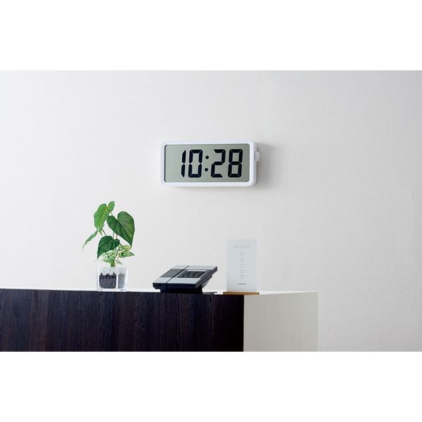 キングジム ザラージ タイマークロック 置き掛け時計 [電波 アラーム] 426×70×202mm DTC-001W 1個（取寄品）