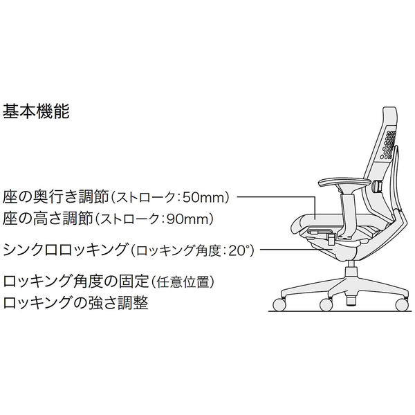 組立設置込】コクヨ ウィザード3 ハイバック 可動肘 樹脂脚 布張り