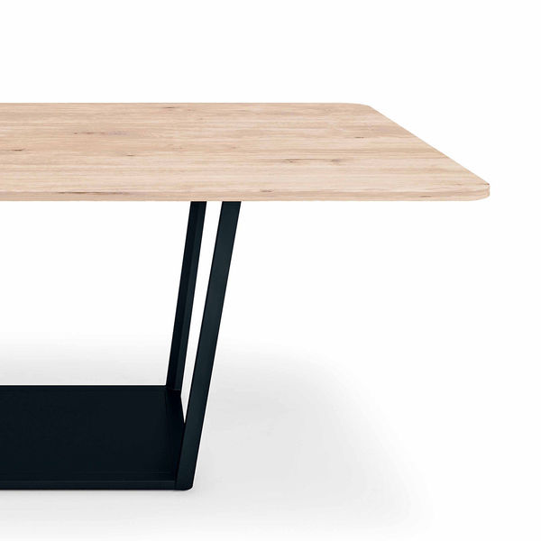 【組立設置込】コクヨ リージョン ミドルテーブル T字脚 角形 白脚 メラミン天板 幅2400×奥行1200×高さ720mmチャコールダークグレー1台（直送品） コクヨ