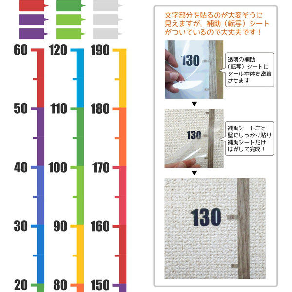 メーカー公式ショップ ソラカラちゃん 身長計ステッカー 新色 ベビー