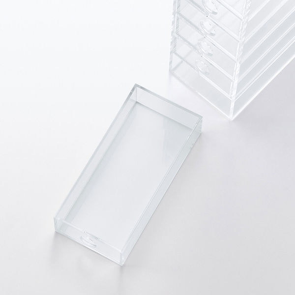 無印良品 アクリル小物収納 6段 約幅8.7×奥行17×高さ25.2cm 1箱（3個入