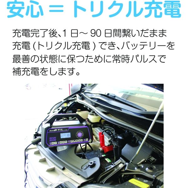 大自工業 セレクト式自動パルスバッテリー充電器１２/２４Ｖ対応２５Ａ/１２Ａ MP-230 1個 - アスクル