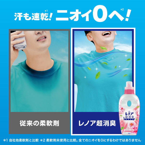 レノア 超消臭1WEEK フローラルフルーティーソープ 詰め替え 超特大 1280mL 1個 柔軟剤 P＆G - アスクル