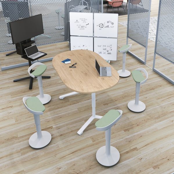 設置込】コクヨ 昇降スツール ジョイン ブラック×ディープグリーン 1脚