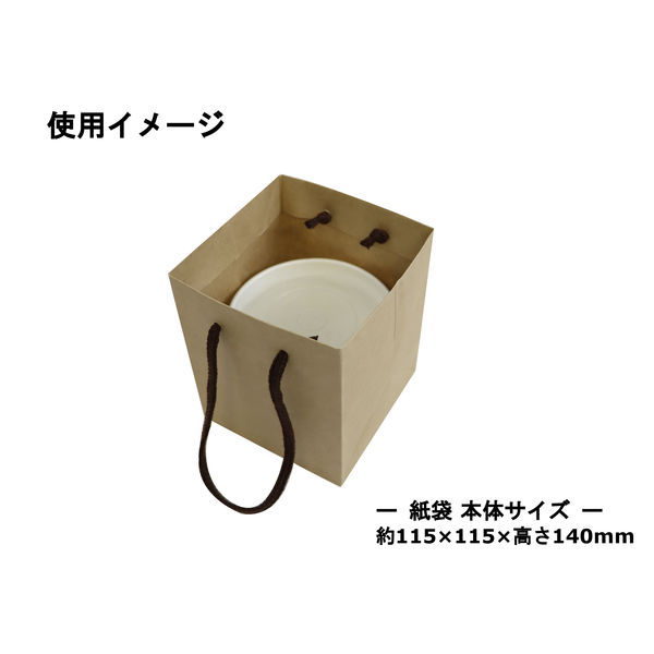 紙袋】クラフトバッグ 真四角型 Sサイズ 1パック（10枚入