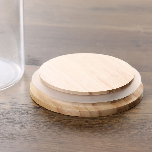 新品 未使用 送料無料 木製キャニスター 全種類 Amazon｜ガラス食品保存瓶、気密シール付き透明ガラス