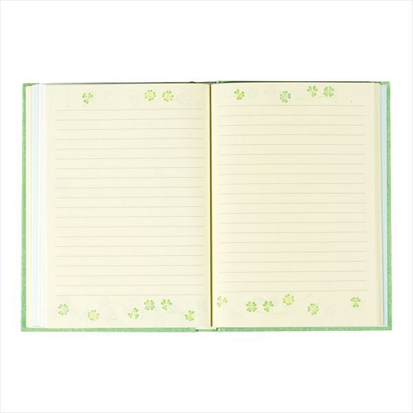 デザインフィル ミドリ 日記 クローバー柄 12313006 1冊（直送品