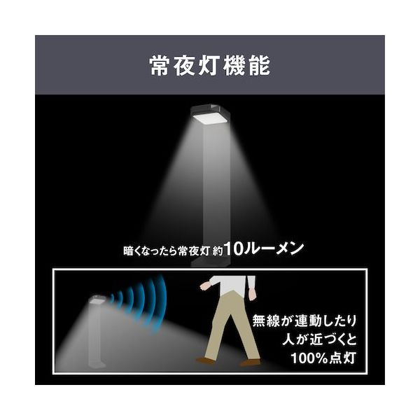 ムサシ ソーラー式 無線連動ガーデンセンサーライト(送受信型) W-640 1