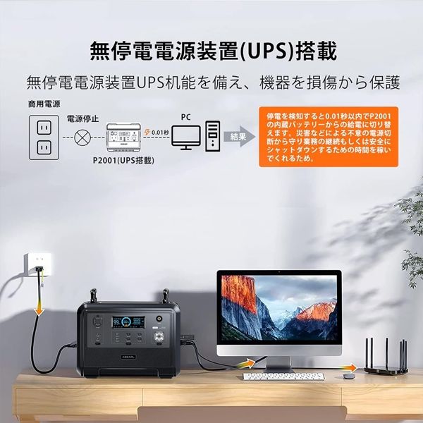楽天市場】【2年保証付き】 OUKITEL ポータブル電源 P2001 非常