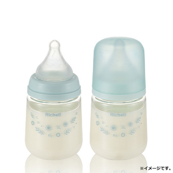 リッチェル はなえみ ガラス哺乳びん 0カ月頃から Sサイズ 160mL 4945680205306 1箱(1本入)（直送品） - アスクル