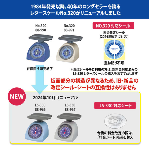 プラス 郵便はかり レタースケール グレー LS-330 88967 1台