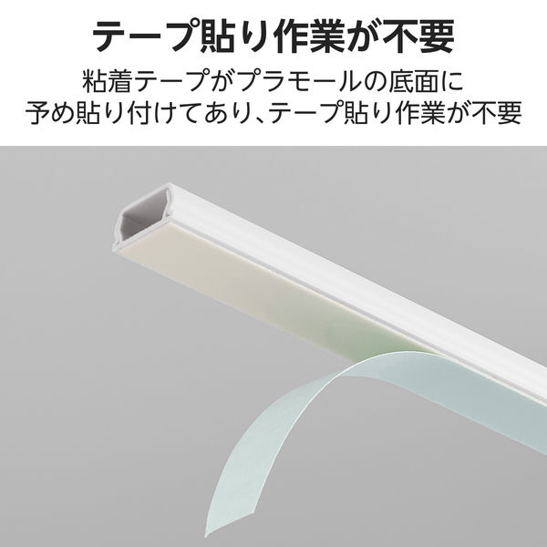 配線カバー 壁用 モール ( 長さ1m × 幅21mm ) フラット ホワイト LD