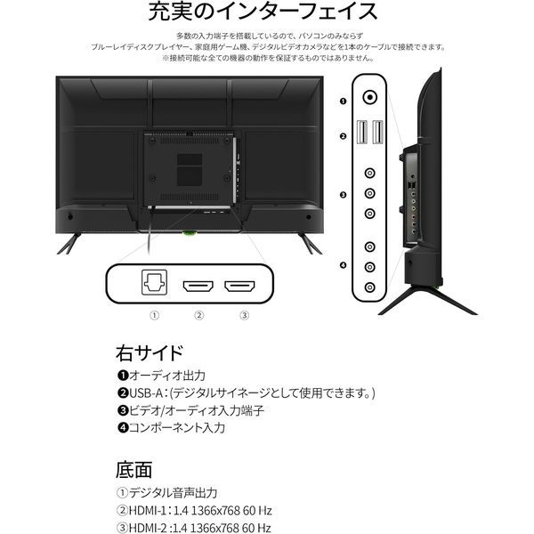 新品32V型液晶テレビ VAパネル HDMI×3 Amazon | 東京Deco 32V型 ハイビジョン 液晶テレビ VAパネル