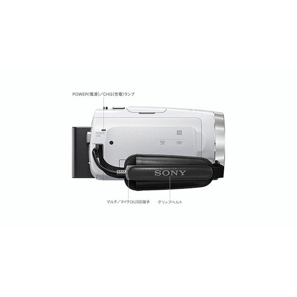 ソニー デジタルHDビデオカメラ HDR-CX680 W 1台（直送品） - アスクル