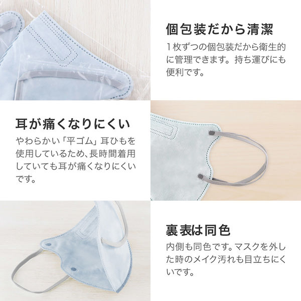 不織布マスク 「W COLOR MASK」 3D キープフィット ふつうサイズ