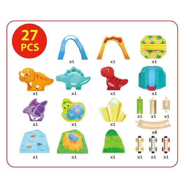 Hape お片付け恐竜レールボックス E3828 1個 - アスクル