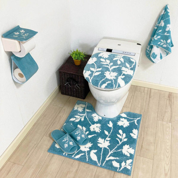 センコー ニューシルエット トイレマット 約60×60cm ブルー