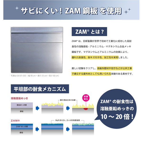 遠藤ワークス ダストボックス 幅90 奥行50 EX101-004 1個（直送
