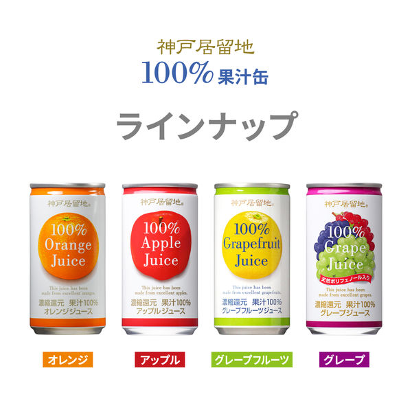 富永貿易 神戸居留地 アップル100% 185g 1箱(30缶入)【りんご 富永貿易 神戸居留地 アップル100% 185g 1箱(30缶入)【りんご