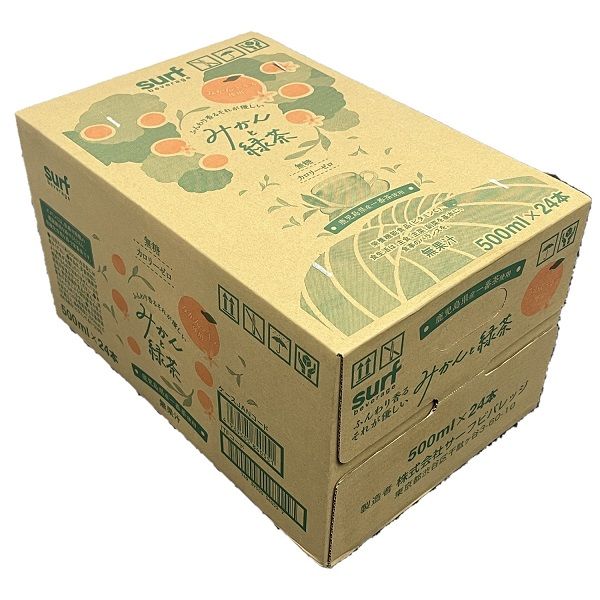 サーフビバレッジ みかんと緑茶 500ml 1箱（24本入） - アスクル