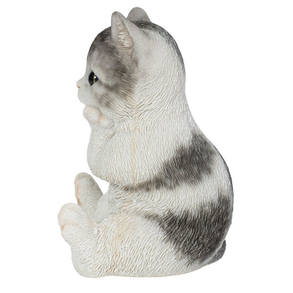 油絵　専用　嵐の訪れを伝える猫 　サバトラ白ちゃん編 Amazon.co.jp: ウービア 聞かざるサバトラ白猫 6×6×11.7㎝ 人形