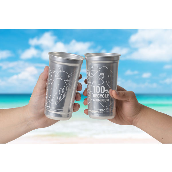 ストリックスデザイン リサイクルアルミドリンクカップ ライン 1