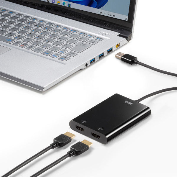サンワサプライ ディスプレイアダプタ USB-CVU3HD2 USB-CVU3HD2【USB3.0-HDMIディスプレイアダプタ（4K対応）】USB