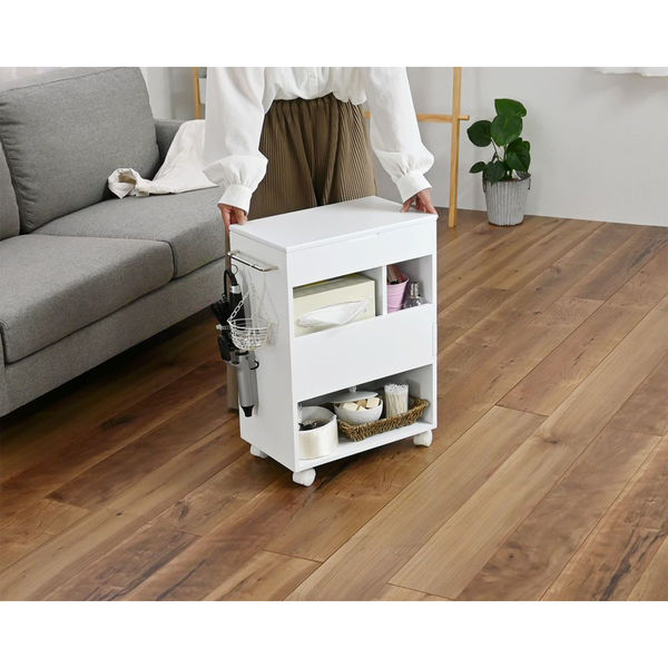 フクダクラフト 収納できるスリムメイクワゴン DW-4058 WH 1台（直送品