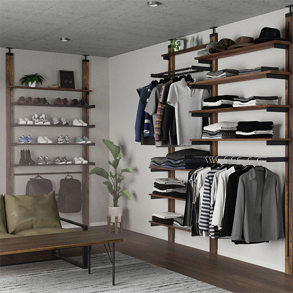 平安伸銅工業 LABRICO(ラブリコ) シェルフレール 棚受 アイアン 190