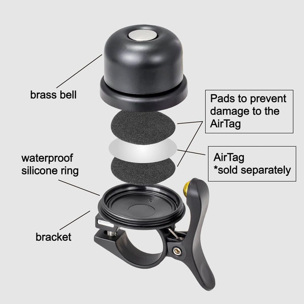 GORIX Gair-BELL AirTag用ベル ブラック 43626 1個（直送品