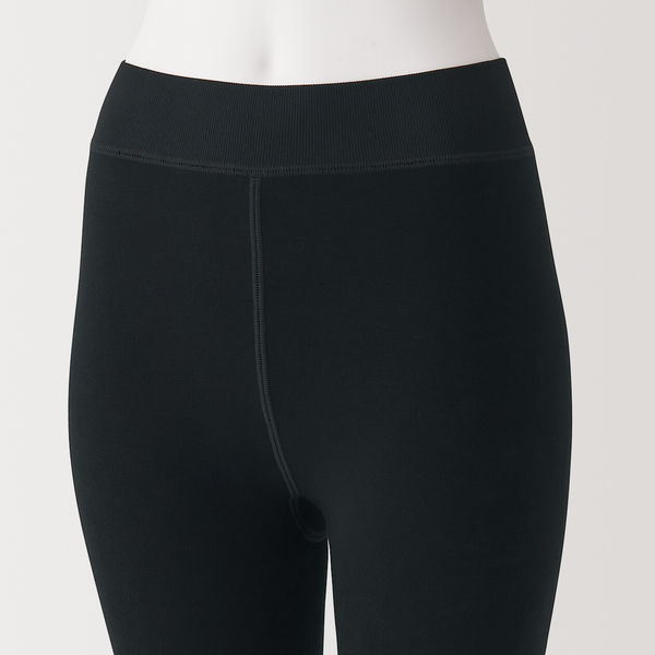 レディース】無印良品 婦人 裏起毛 厚手 レギンス 婦人S 黒 良品計画